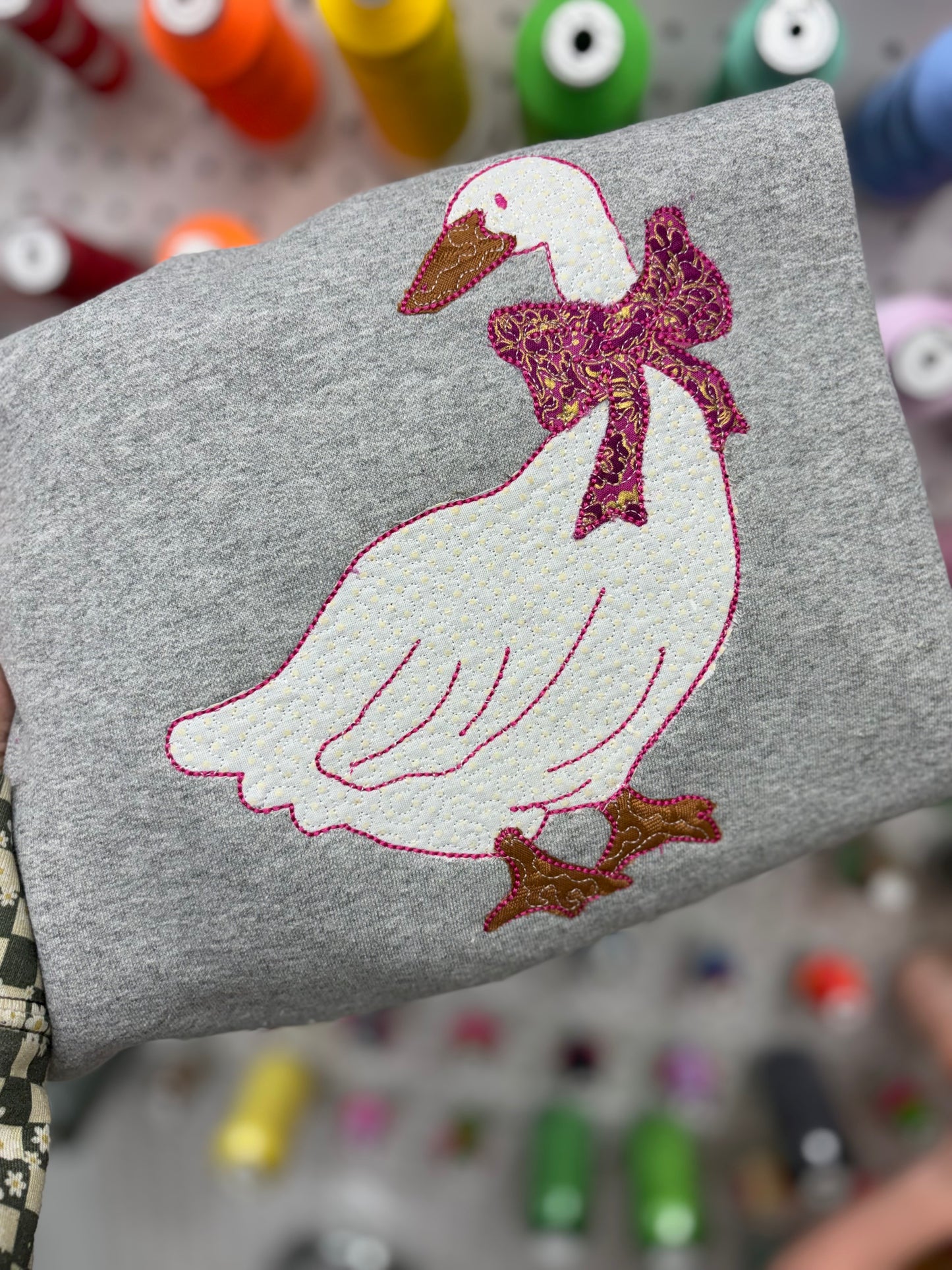 Embroidered Quilted Goose 🪿