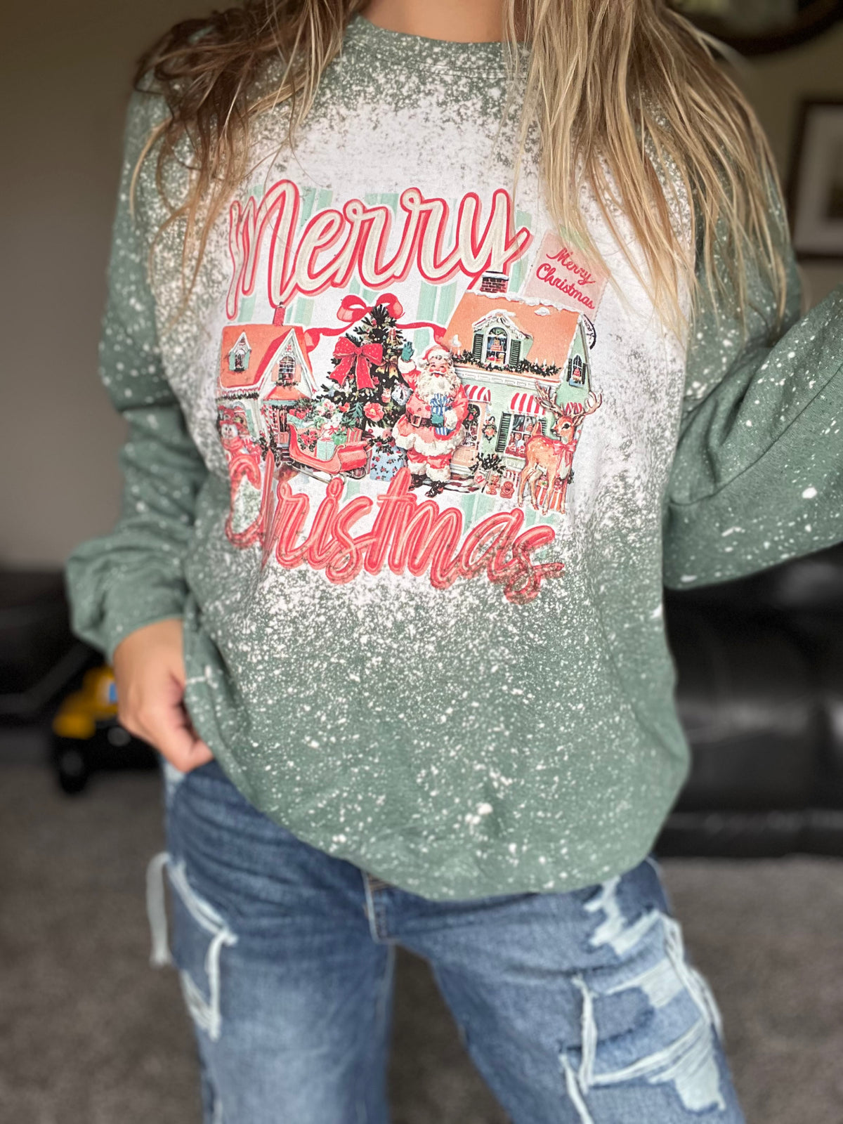 Merry Christmas Vintage Town