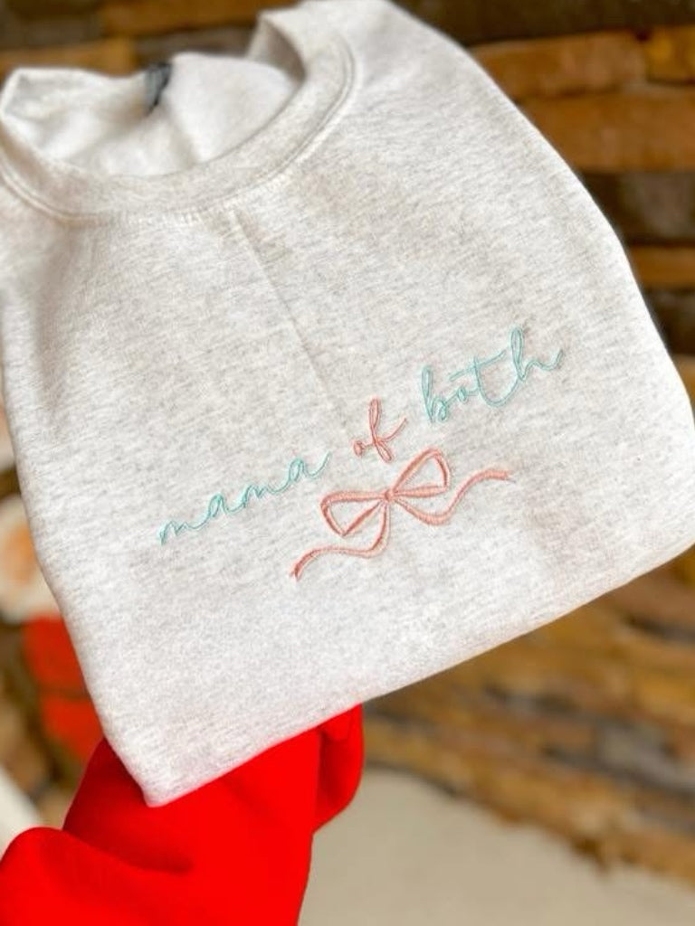 Mama Of Both - Embroidered