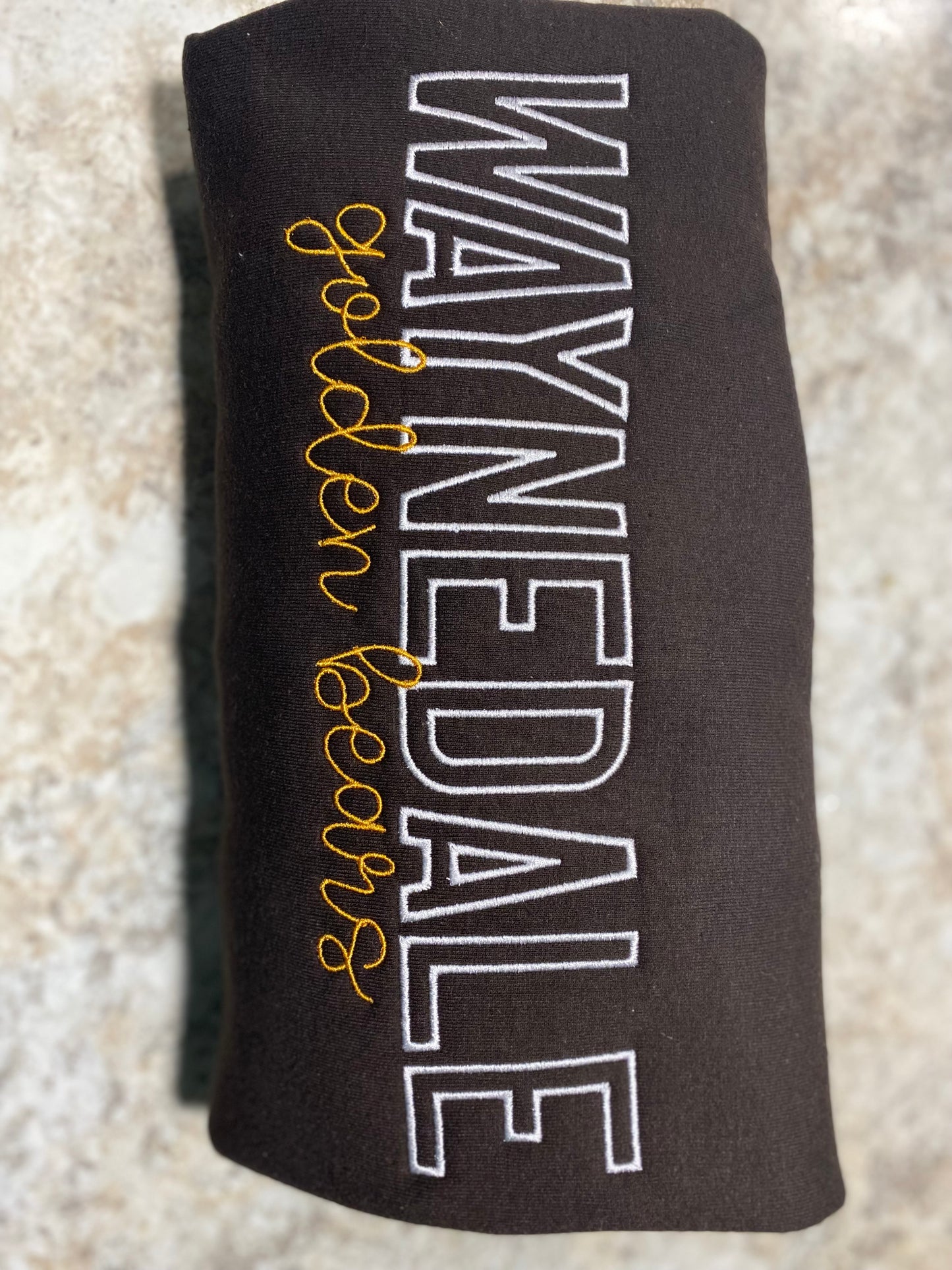 Custom Block Letter Embroidery