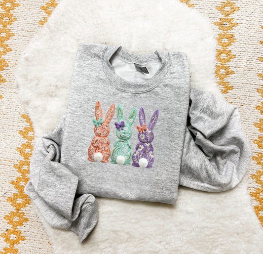 Faux Yarn Easter Bunnies 🐰