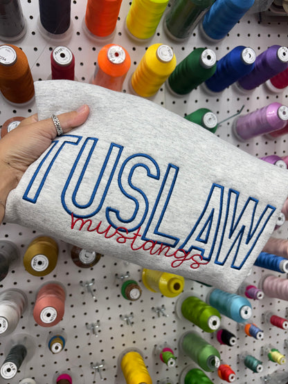 Custom Block Letter Embroidery