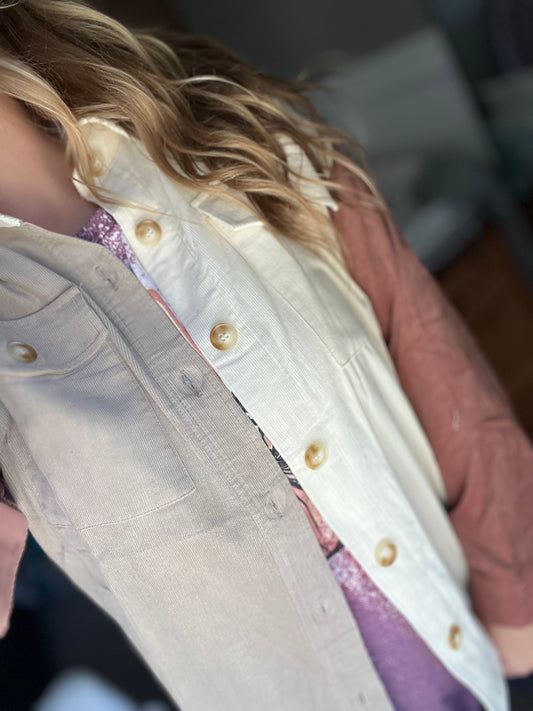 Colorblock Corduroy Jacket