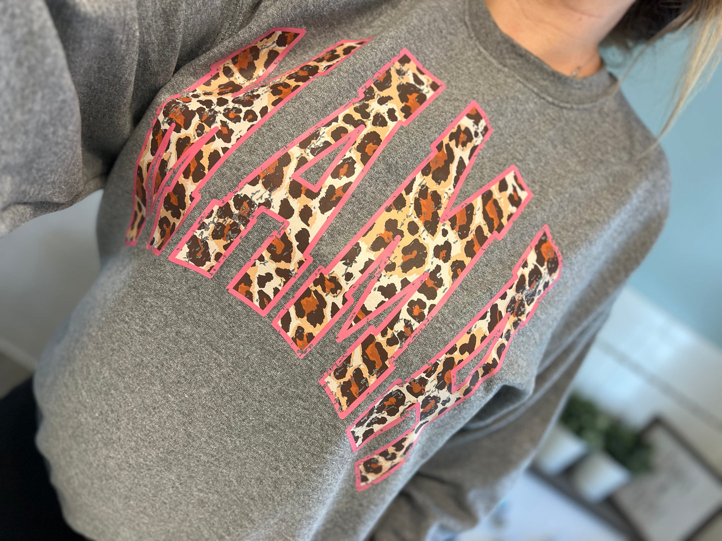 Leopard Distressed Mama