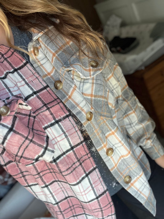 Plaid Pink Combo Shacket