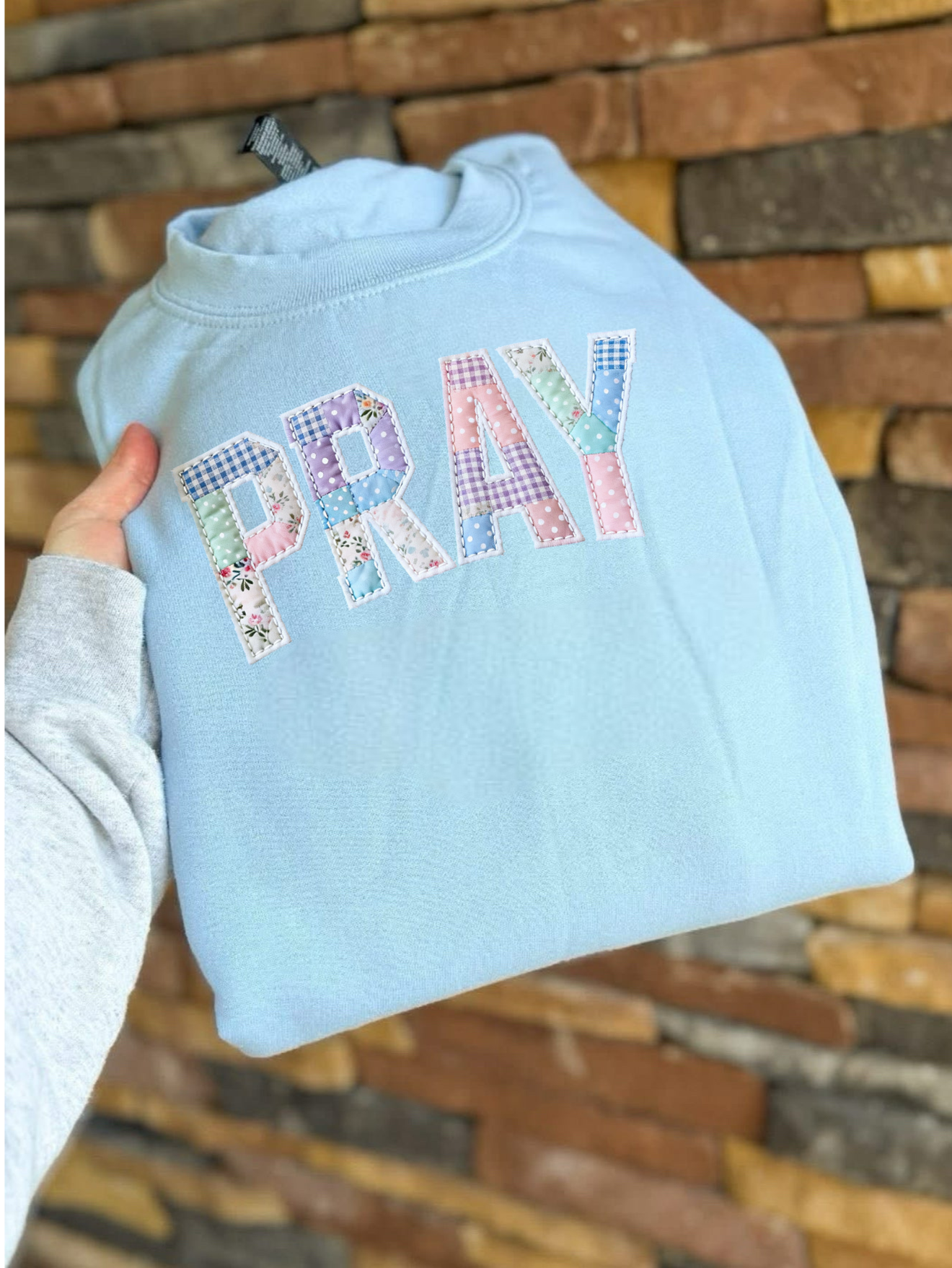 Pray Faux Quilted