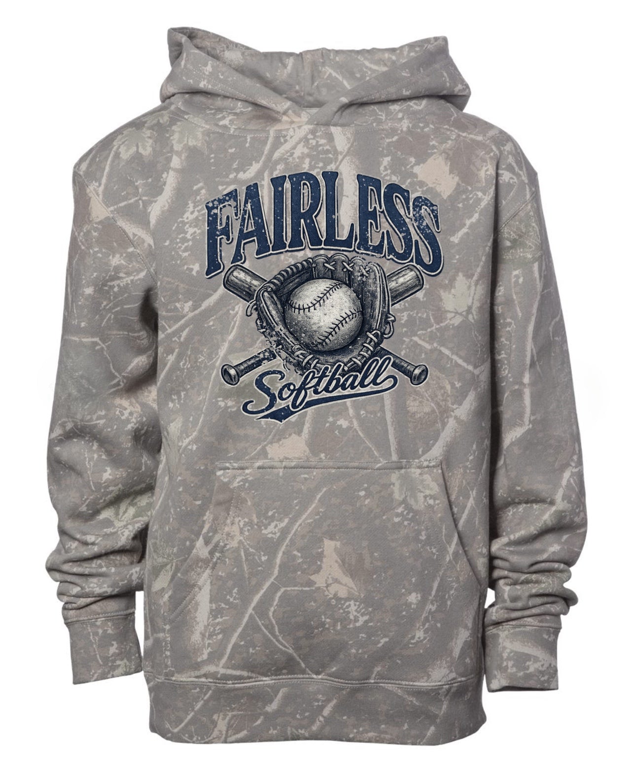 Vintage Fairless Softball Camo Hoodie
