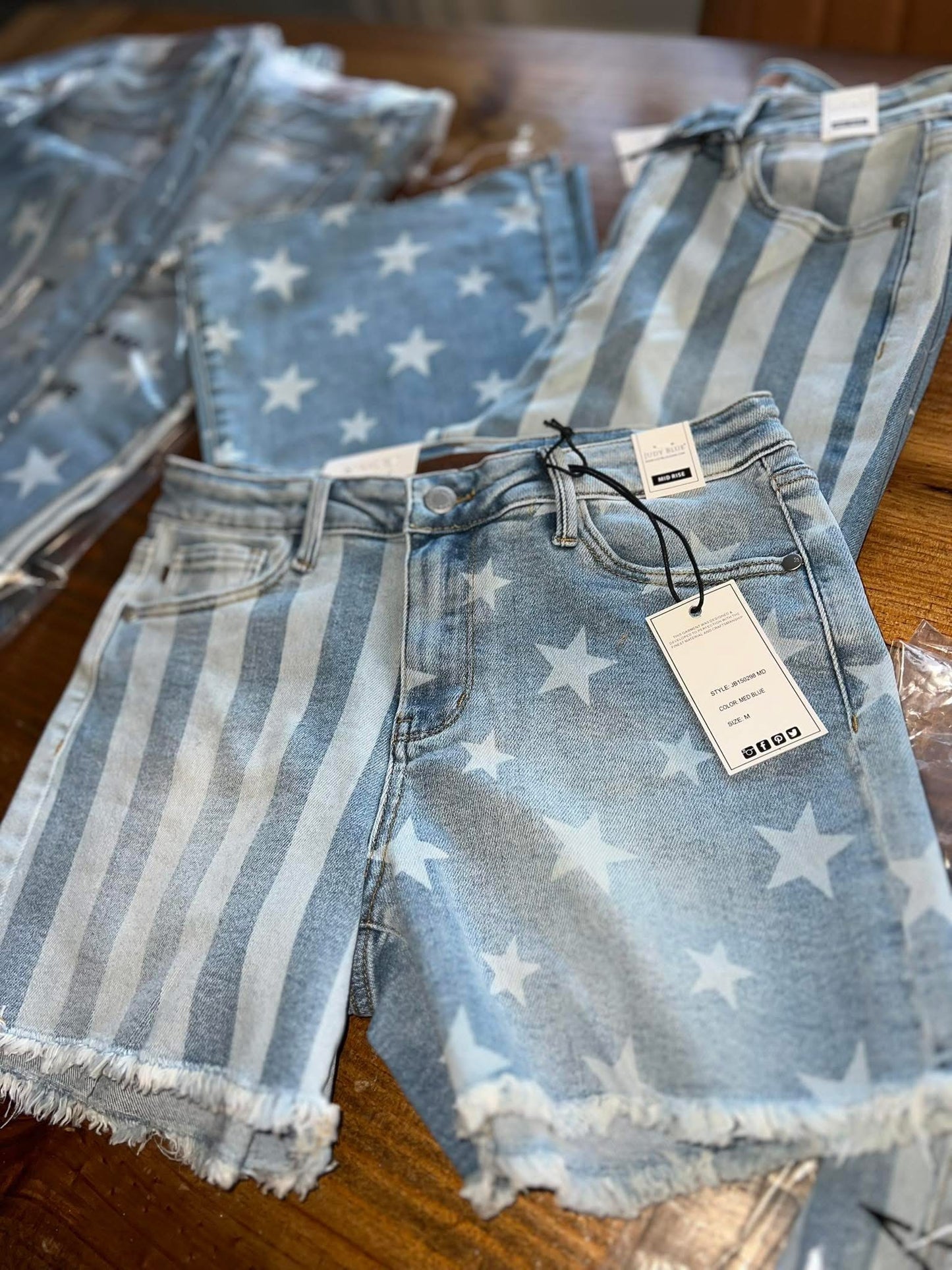 Star Spangled Judy Blue Shorts