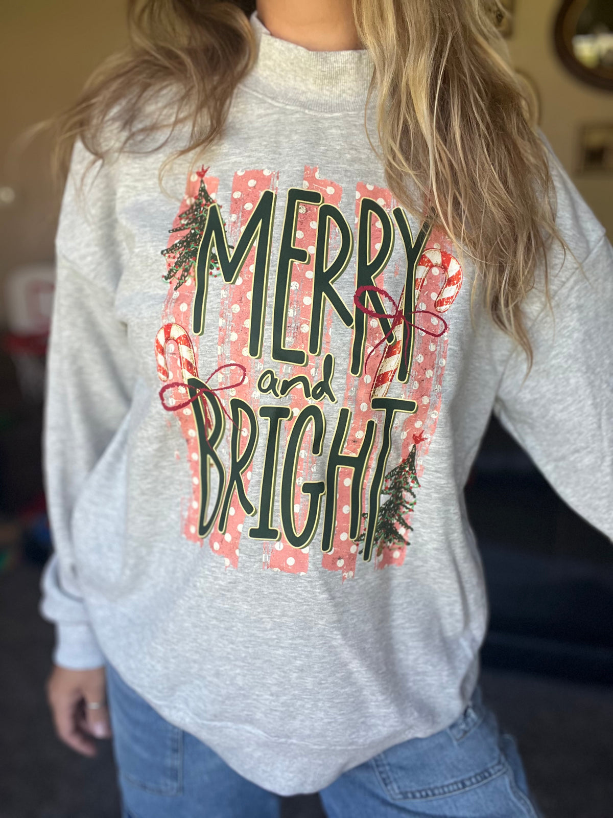 BOO / Merry & Bright Reversible Mock Neck
