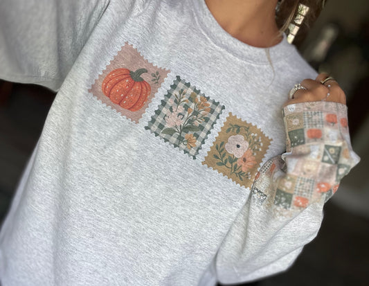 Pumpkin Floral Ghost Patchwork - Cuffs