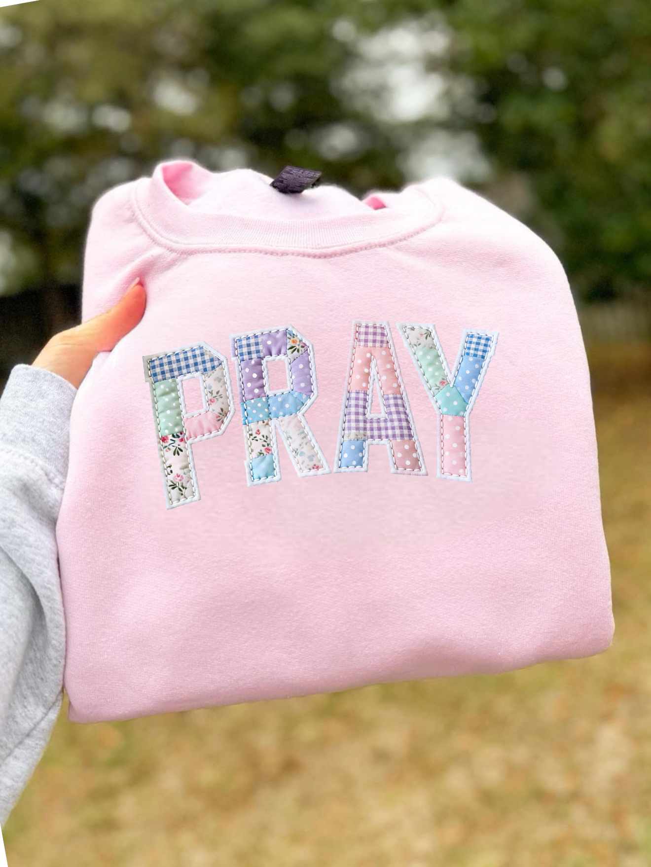 Pray Faux Quilted