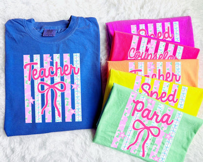 Striped Floral Coquette School