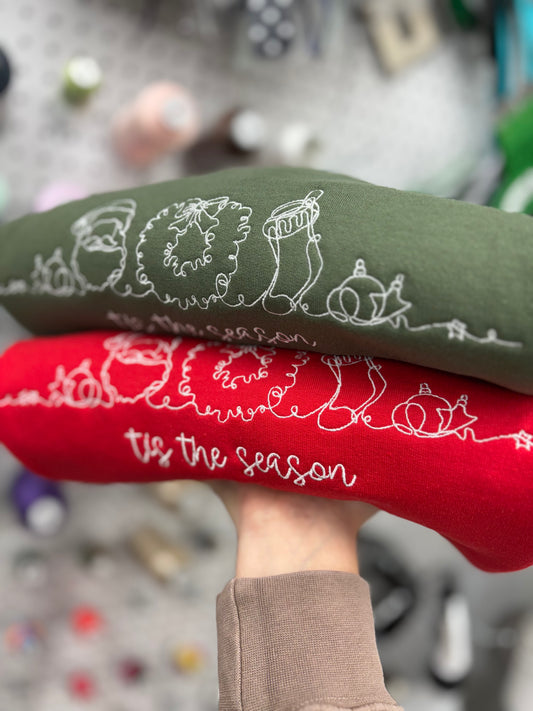 Tis the Season Embroidered Crew