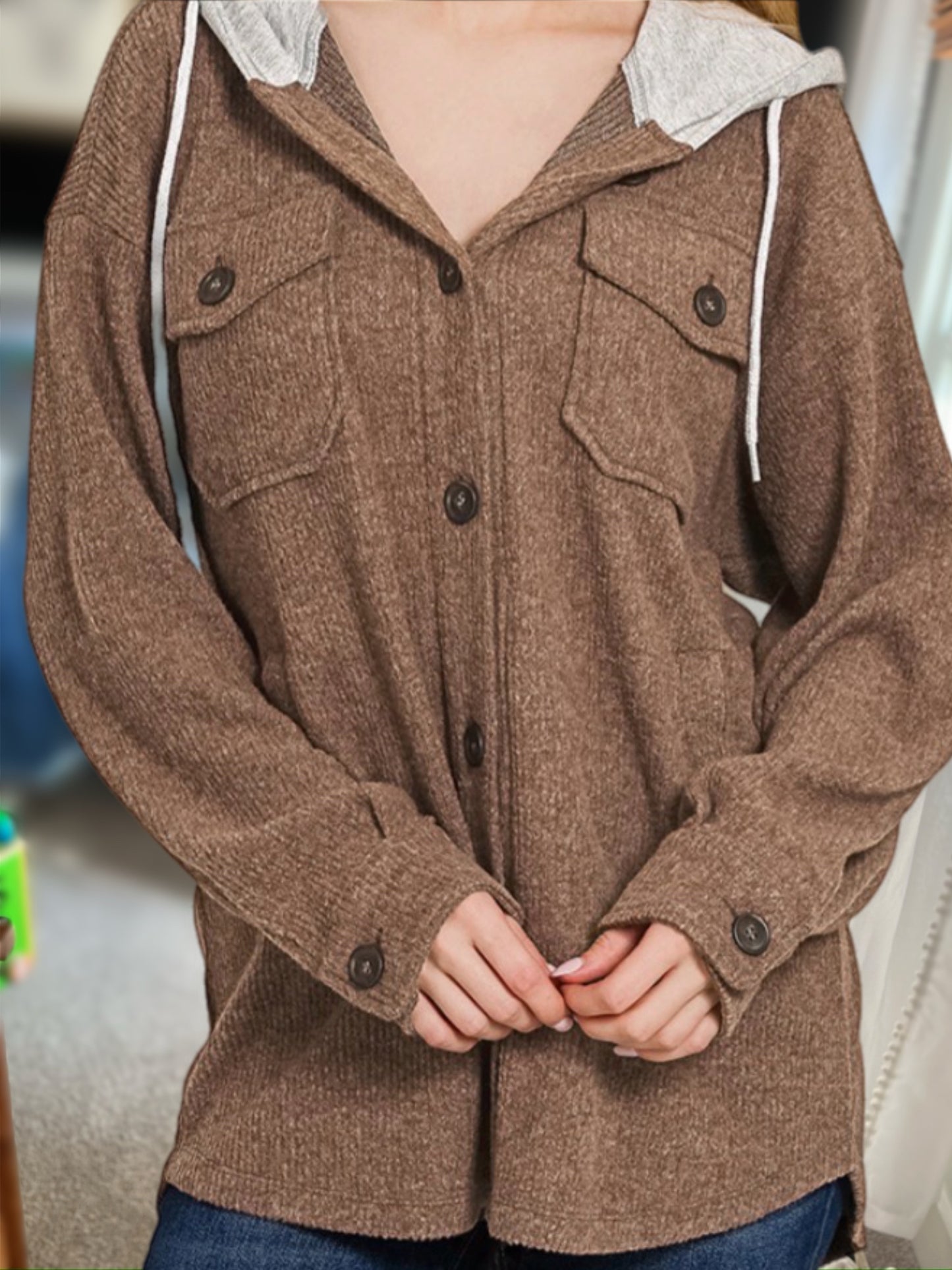 Oversized Ribbed Shacket