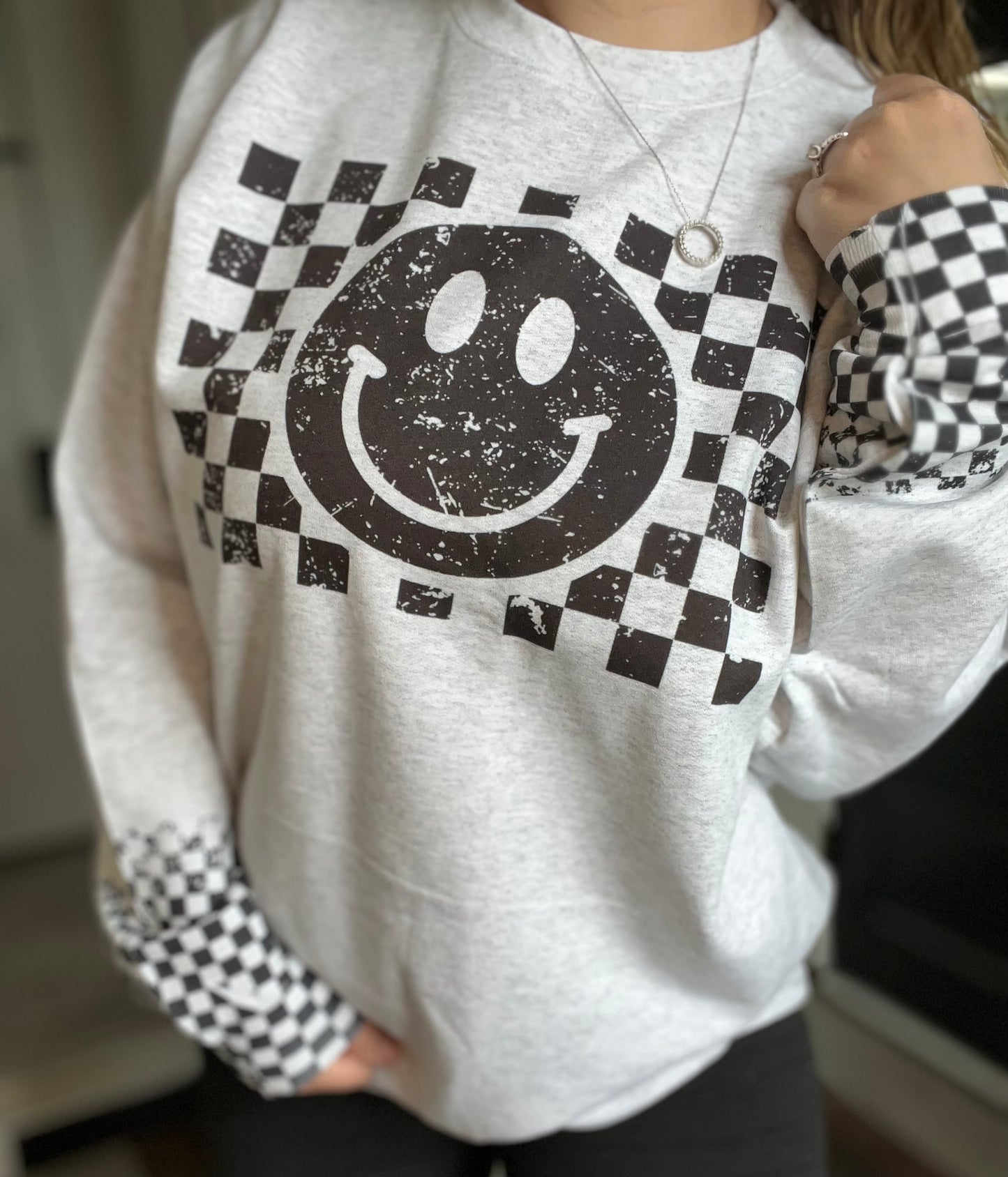 Grunge Checkered Smiley